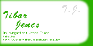 tibor jencs business card